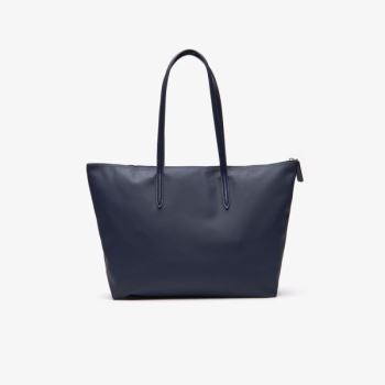 Lacoste L.12.12 Concept Zip Tote Bag - Taška Dámské Tmavě Blankyt Blankyt | CZ-LqZPIx